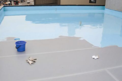 ビル屋上の防水工事
